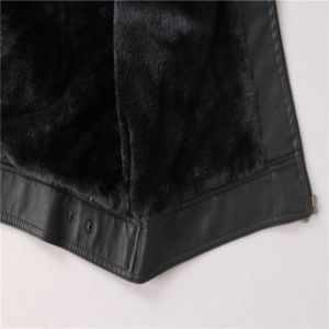 Buy cheap Men'S High Quality PU Coats Hooded Jacket Plush Fur Coat keep warm Windbreak from wholesalers