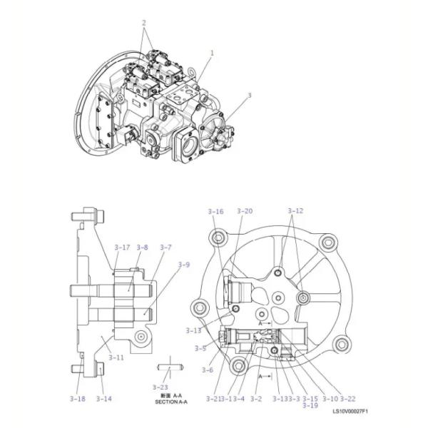 High Quality LS10V00027F1 LS30P00030F1 Hydraulic Main Pump for Kobelco SK495 SK500 SK520 Excavator Aftermarket Original