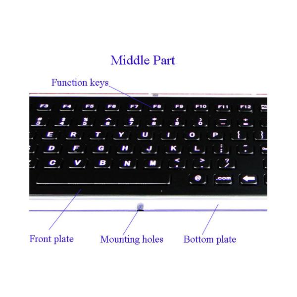 Buy cheap Electroplated Industrial Metal Keyboard Liquid Proof With Optical Trackball Mouse from wholesalers