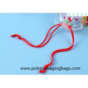 0.06mm Printed Transparent PE Drawstring Storage Bag