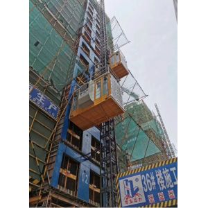Buy cheap Q355B Steel Sandblasting And Painted , Galvanised Construction Site Hoist from wholesalers