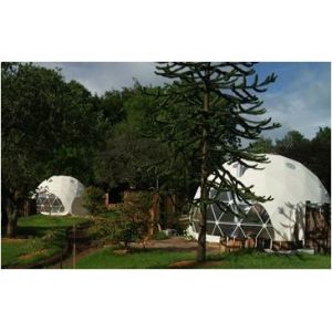 Fire Ratardant Steel Hexagonal Geodesic Dome Shelter Tent 20 Diameter