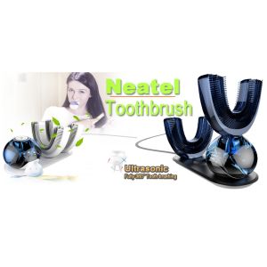 Black Hi-tech Automatic Toothbrush Angela Ultrasonic 360-degree intelligent