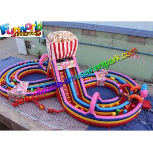 Buy cheap School Inflatable Obstacle Course Funworld Commercial Grade Giant Candy from wholesalers