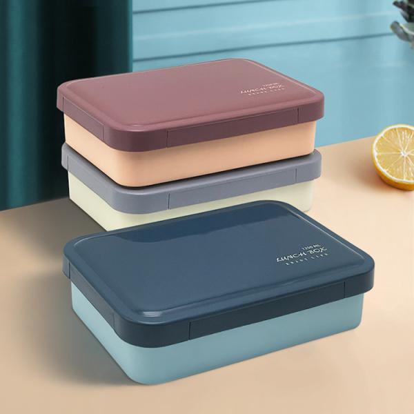 Quality Three Compartment Sealed Plastic Lunch Box 1250ML For Student for sale
