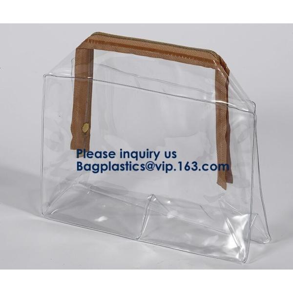 Quality Cosmetic Makeup Bags, Frosted Promotional Frosted Makeup Cosmetic Bag Cloth Packaging With Slider Zip-Lock for sale