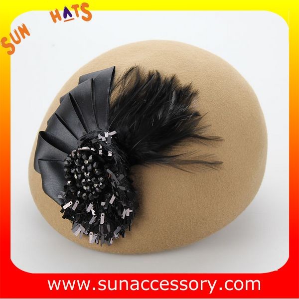 Hot sale Fashion 100% Australia wool felt ladies beret hats ,Red beret hats with adjustable band