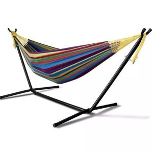 Buy cheap Adjustable Steel Frame Fold Up Hammock With Stand Custom With Cotton Canvas from wholesalers