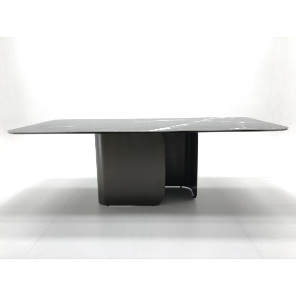 Quality High End Metal Base Dining Table Set 6 Seater Marble Top Italian Luxury Dining Tables And Chairs Set for sale