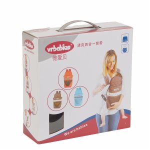 Buy cheap Baby Sling Packaging Cardboard Corrugated Box With Plastic Handle Full Color product