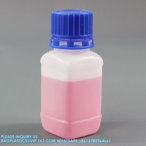 100ml Reagent Plastic Bottle White Empty HDPE Bottles With Inner Cover For