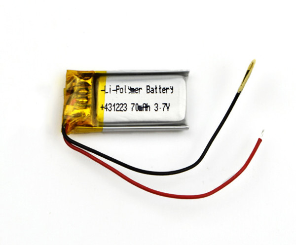Buy cheap 3.7V 70mAh Lipo Battery Rechargeable Lithium Polymer Cell 431223 from wholesalers