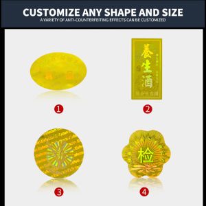 Custom Reflection Rainbow Holographic Stickers Label Adhesive Laser Prismatic