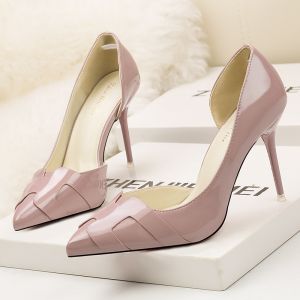 Buy cheap 1060900-1 Korean Version Of Thin High Heels Women'S Shoes Stiletto High Heels Side Hollow Pointed Toe Solid Color Patent from wholesalers
