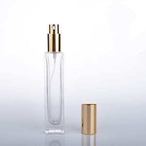 50ml Refillable Glass Perfume Spray Bottles Round Shape With Atomizer