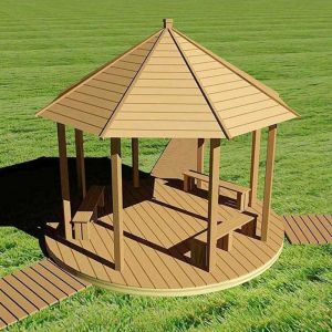 Buy cheap Backyard WPC Gazebo wood plastic composite WPC Pavilion 10x10 Feet from wholesalers