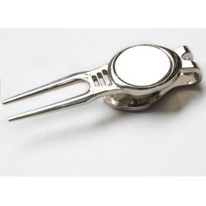 Buy cheap Hot sale metal custom logo golf divot repair tool pitch fork with ball mark from wholesalers