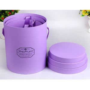 Luxury Custom Made Round Cardboard Boxes for Roses Packaging Accepting Custom