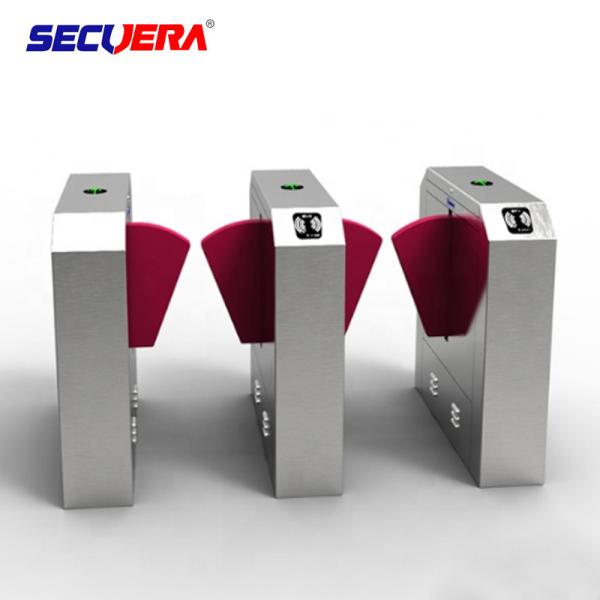 Quality Access control system fingerprint turnstile gate qr code reader flap turnstile barrier gate for sale