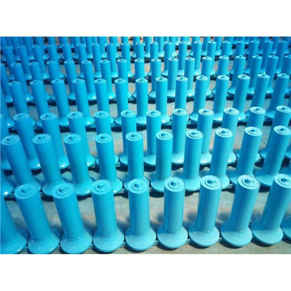 Buy cheap Blue Self Aligning Conveyor Guide Roller Buffer 219mm Diameter from wholesalers