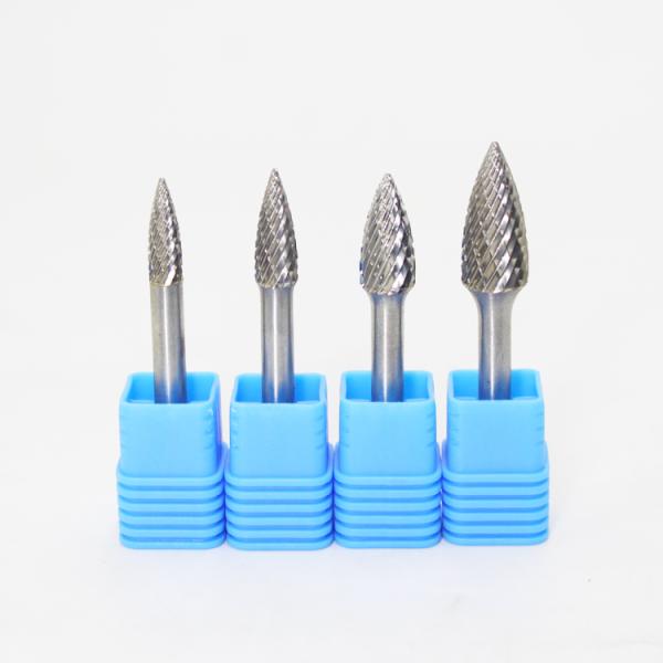 Quality WUWTOOLS 6mm Shank Double Cut Carbide Burr for Hardened Steel Metal Removal with Die Grinder for sale