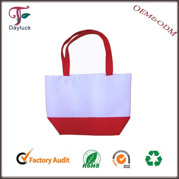 Quality Nylon foldable marketing shopping bags in white color for sale