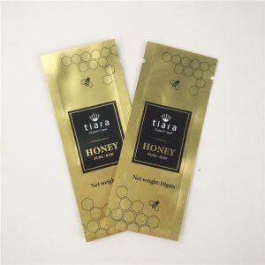 Buy cheap Honey Syrup Three Side Seal Bags CMYK 10C Gravnre Printing durable resealable from wholesalers