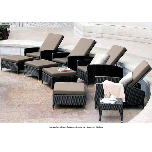 Buy cheap hotel garden sun lounger rattan chaise lounge from wholesalers