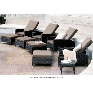 Buy cheap hotel garden sun lounger rattan chaise lounge from wholesalers