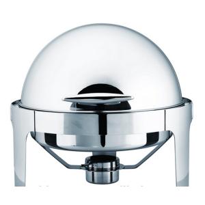 China 6L Round Roll Chafing Dish , Stainless Steel Roll Top Cookware on sale