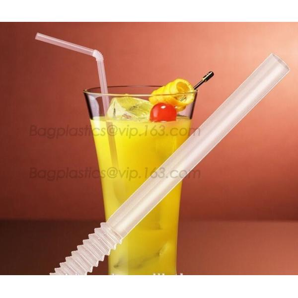 Quality Corn starch 100% biodegradable PLA drinking straw, PLA straw for cold drink plastic cup, 100% compostable flexible straw for sale