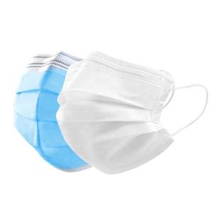 Blue Disposable 3 Layer Face Mask With Nose Clip