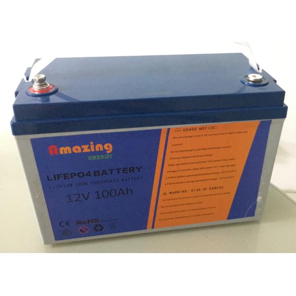 Quality MSDS 1280Wh Lithium Iron Phosphate Battery 12V 100Ah 3000 Cycles for sale