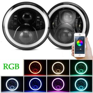 Buy cheap Bluetooth Control RGB Halo Car Lights Color Changing Angel Eyes Headlight product