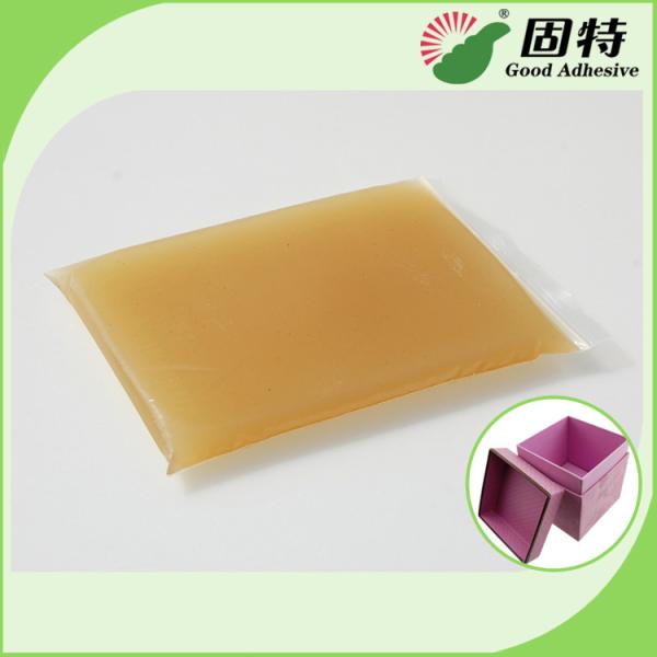 Quality Environment Light Amber Solid Gums Glue For Shirt Packaging Box , Hot Melt Animal Glue for sale