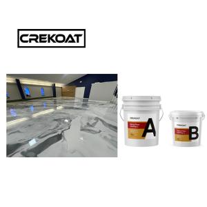 Buy cheap Casinos White Metallic Epoxy Floor Coating Scratch Resistant Hardener from wholesalers