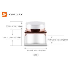 Buy cheap 30ml Acrylic cream jar Double Layer Plastic Bottles / Plastic Cream Jar Free Sample Available from wholesalers