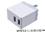 Buy cheap OEM 5V 2.1A Dual Port USB Charger US Plug Adapter Wall Charger Potable Design from wholesalers