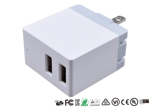 Buy cheap OEM 5V 2.1A Dual Port USB Charger US Plug Adapter Wall Charger Potable Design from wholesalers