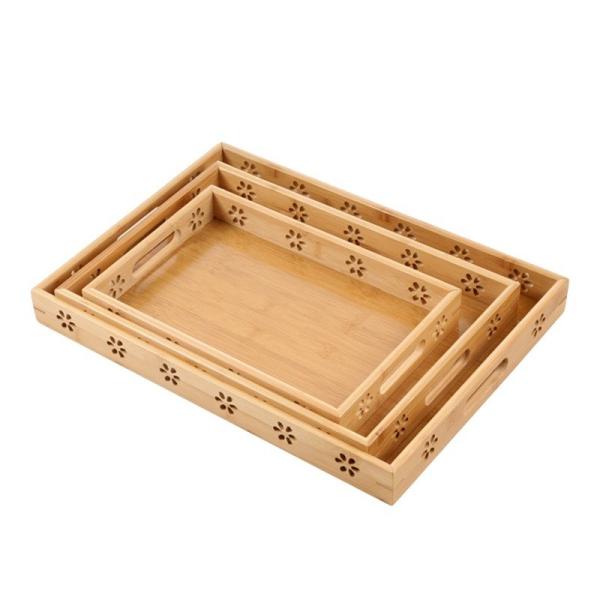 Buy cheap Customized Large Bamboo Platter Serving Dessert Rectangular Tray from wholesalers