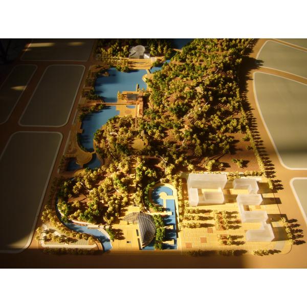 Architectural Model of Modern Urban Masterplan with High-Density Buildings,