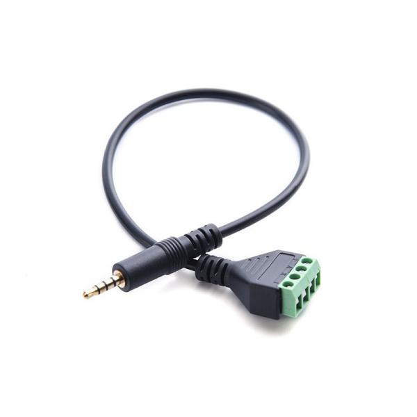 3.5mm 4-Pole Stereo Headphone Audio Male Plug to Screw Terminals Block Adapter