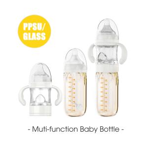 USB Insulation Baby Bottle Warmer Glass Travel Feeding Set With Adjustment