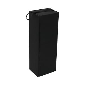 Buy cheap Customizable Snap Closure Folding Gift Boxes With Handle Matt Black from wholesalers