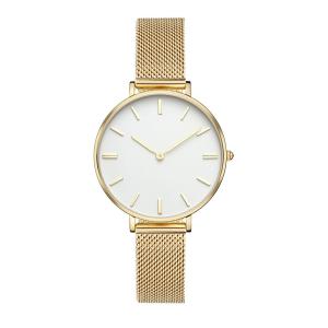Buy cheap Gold Quartz Ladies Stainless Steel Watches Quick Release Mesh Strap from wholesalers