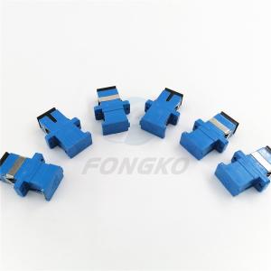 Buy cheap SC/UPC Blue Shell Simplex Adapter With Auto Shutter SM SC Fiber Optic Adapter from wholesalers