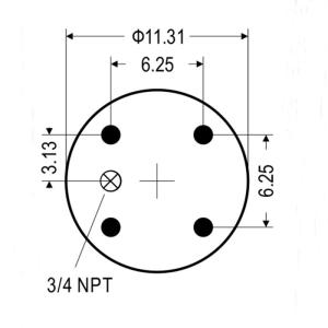 Buy cheap Industrial Firestone Air Springs Assembly W01-358-7853 Continental FT 530-35 537 Triple Convolutions from wholesalers