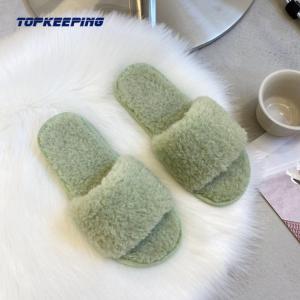 Buy cheap Scandinavian Style Womens Faux Fur Slides ODM Acceptable from wholesalers
