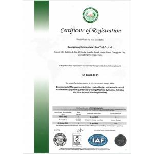 Guangdong Hotman Machine Tool Co.,Ltd. Certifications