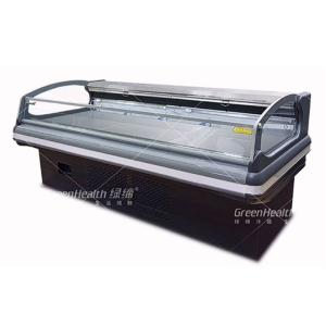 1000L Meat Display Freezer Food Showcase With Curtain